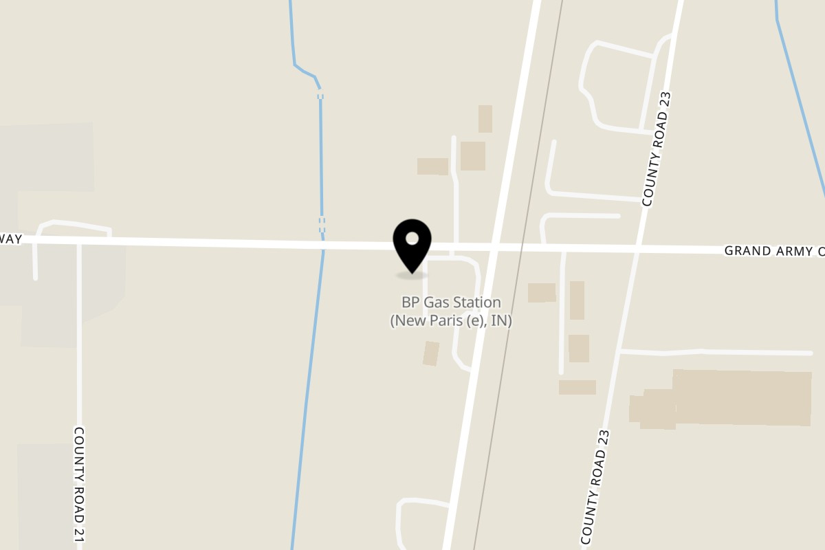 Map showing the location of 20th Century Restaurant on 19964 US-6 in Milford